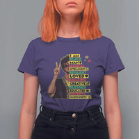 I Am Black Woman T Shirt For Women Afro African American Pride Black History Month