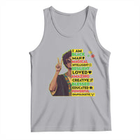 I Am Black Woman Tank Top Afro African American Pride Black History Month