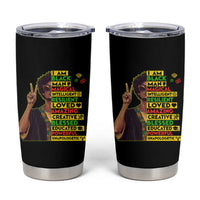 I Am Black Woman Tumbler Cup Afro African American Pride Black History Month