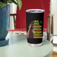 I Am Black Woman Tumbler Cup Afro African American Pride Black History Month