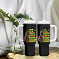 I Am Black Woman Tumbler With Handle Afro African American Pride Black History Month