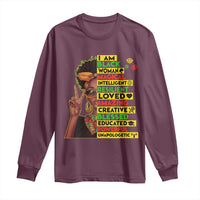 I Am Black Man Long Sleeve Shirt Afro African American Pride Black History Month