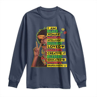 I Am Black Man Long Sleeve Shirt Afro African American Pride Black History Month