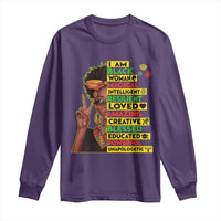 I Am Black Man Long Sleeve Shirt Afro African American Pride Black History Month