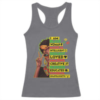 I Am Black Man Racerback Tank Top Afro African American Pride Black History Month