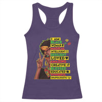 I Am Black Man Racerback Tank Top Afro African American Pride Black History Month