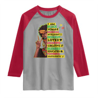 I Am Black Man Raglan Shirt Afro African American Pride Black History Month