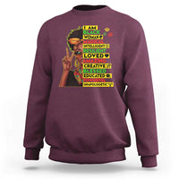 I Am Black Man Sweatshirt Afro African American Pride Black History Month