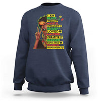 I Am Black Man Sweatshirt Afro African American Pride Black History Month