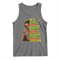 I Am Black Man Tank Top Afro African American Pride Black History Month