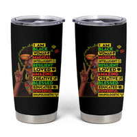 I Am Black Man Tumbler Cup Afro African American Pride Black History Month
