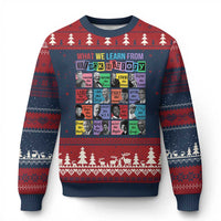 What We Learn From Black History Ugly Christmas Sweater Black Civil Rights Leaders - Wonder Print Shop