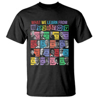 What We Learn From Black History T Shirt Black Civil Rights Leaders
