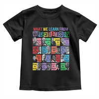 What We Learn From Black History Toddler T Shirt Black Civil Rights Leaders