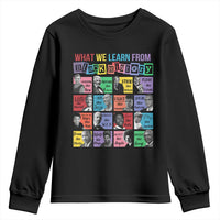 What We Learn From Black History Youth Sweatshirt Black Civil Rights Leaders