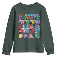 What We Learn From Black History Youth Sweatshirt Black Civil Rights Leaders