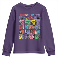What We Learn From Black History Youth Sweatshirt Black Civil Rights Leaders