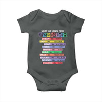 What We Learn From Black History Baby Onesie Celebration African American Roots Pride TS02