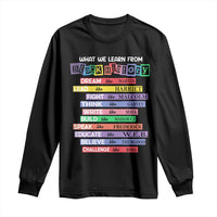 What We Learn From Black History Long Sleeve Shirt Celebration African American Roots Pride TS02