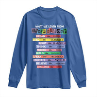 What We Learn From Black History Long Sleeve Shirt Celebration African American Roots Pride TS02