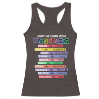 What We Learn From Black History Racerback Tank Top Celebration African American Roots Pride TS02