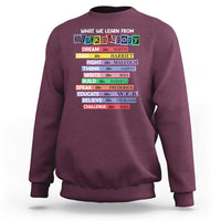 What We Learn From Black History Sweatshirt Celebration African American Roots Pride TS02