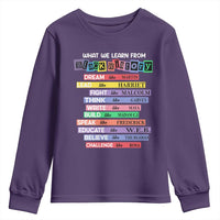 What We Learn From Black History Youth Sweatshirt Celebration African American Roots Pride TS02