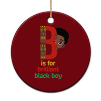Black History Month Boy Ceramic Ornament B Is For Brilliant HBCU Education - Wonder Print Shop