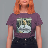 Funny JD Vance Interview Meme T Shirt For Women I Don't Really Care Margaret