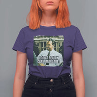 Funny JD Vance Interview Meme T Shirt For Women I Don't Really Care Margaret
