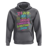 I'm Just Here for The Snacks Commercials Halftime Show Hoodie Funny Game Day Neon Style