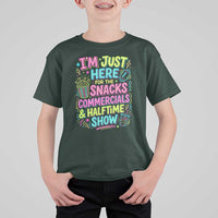 I'm Just Here for The Snacks Commercials Halftime Show T Shirt For Kid Funny Game Day Neon Style
