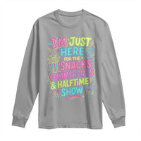 I'm Just Here for The Snacks Commercials Halftime Show Long Sleeve Shirt Funny Game Day Neon Style
