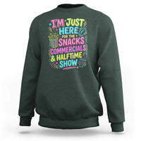 I'm Just Here for The Snacks Commercials Halftime Show Sweatshirt Funny Game Day Neon Style