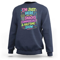 I'm Just Here for The Snacks Commercials Halftime Show Sweatshirt Funny Game Day Neon Style