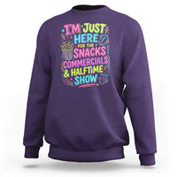 I'm Just Here for The Snacks Commercials Halftime Show Sweatshirt Funny Game Day Neon Style