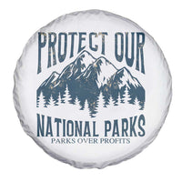 Protect Our National Parks Spare Tire Cover Retro Mountain Nature Graphic