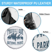 Protect Our National Parks Spare Tire Cover Retro Mountain Nature Graphic