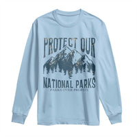 Protect Our National Parks Long Sleeve Shirt Retro Mountain Nature Graphic