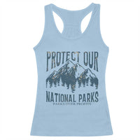 Protect Our National Parks Racerback Tank Top Retro Mountain Nature Graphic
