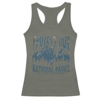 Protect Our National Parks Racerback Tank Top Retro Mountain Nature Graphic