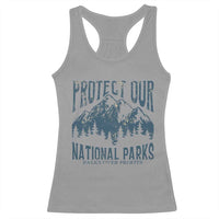 Protect Our National Parks Racerback Tank Top Retro Mountain Nature Graphic
