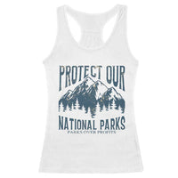 Protect Our National Parks Racerback Tank Top Retro Mountain Nature Graphic