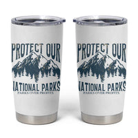 Protect Our National Parks Tumbler Cup Retro Mountain Nature Graphic