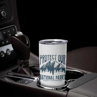 Protect Our National Parks Tumbler Cup Retro Mountain Nature Graphic