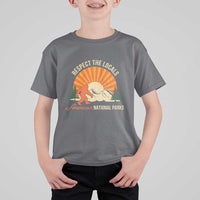 Respect The Locals T Shirt For Kid America's National Parks Vintage Bigfoot