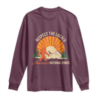 Respect The Locals Long Sleeve Shirt America's National Parks Vintage Bigfoot