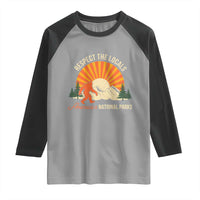 Respect The Locals Raglan Shirt America's National Parks Vintage Bigfoot