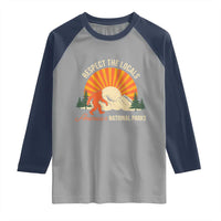 Respect The Locals Raglan Shirt America's National Parks Vintage Bigfoot