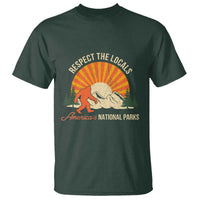 Respect The Locals T Shirt America's National Parks Vintage Bigfoot